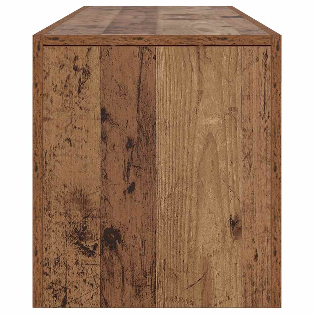 vidaXL TV Cabinet with LED Lights Old Wood 140x36.5x40 cm Engineered Wood