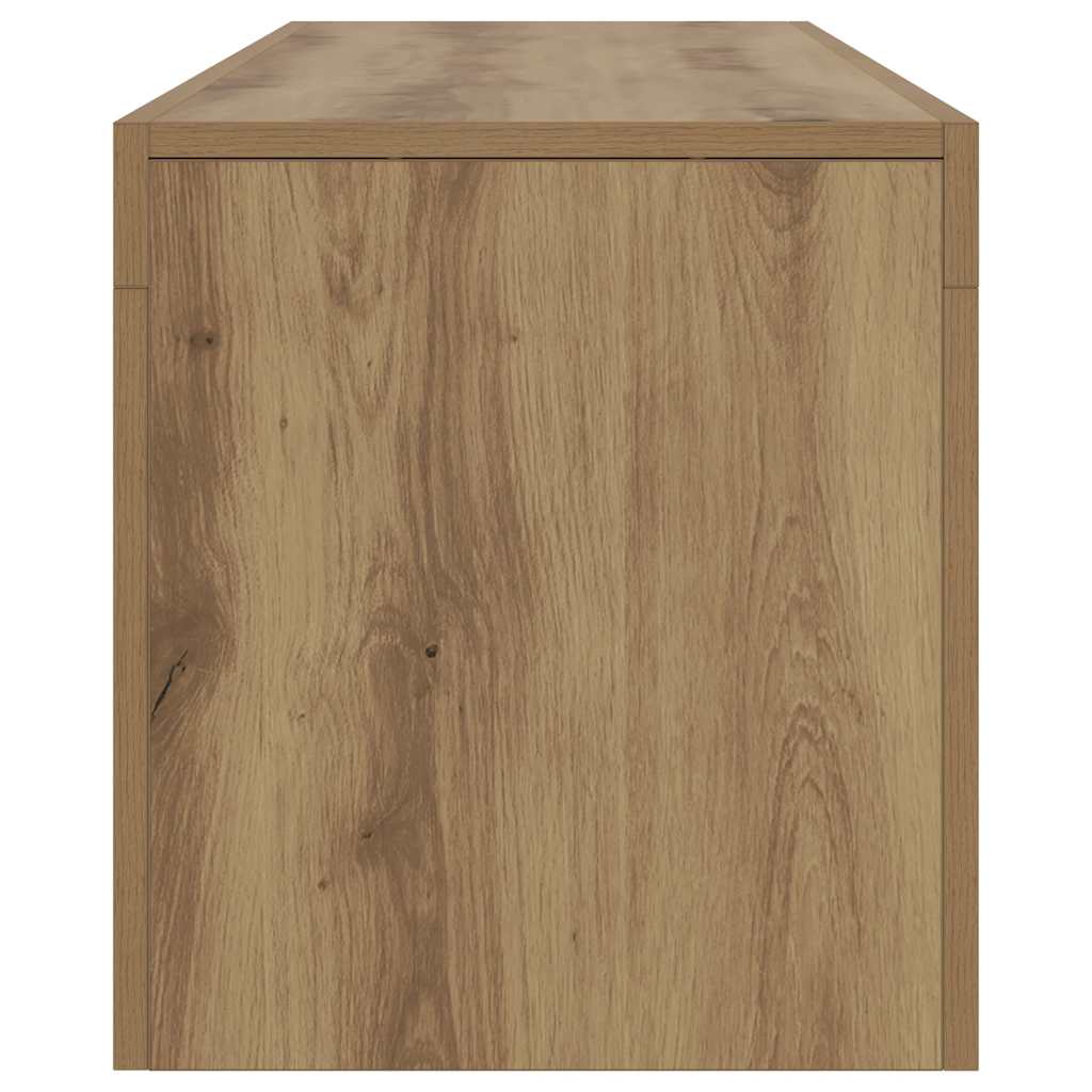 vidaXL TV Cabinet with LED Lights Artisan Oak 140x36.5x40 cm Engineered Wood