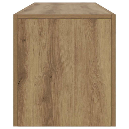 vidaXL TV Cabinet with LED Lights Artisan Oak 140x36.5x40 cm Engineered Wood