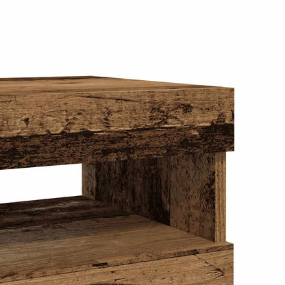 vidaXL 2 Piece TV Cabinet Set with LED Lights Old Wood Engineered Wood