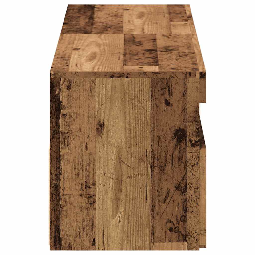 vidaXL 2 Piece TV Cabinet Set with LED Lights Old Wood Engineered Wood