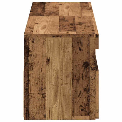 vidaXL 2 Piece TV Cabinet Set with LED Lights Old Wood Engineered Wood