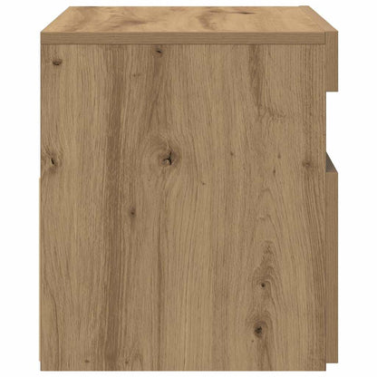 vidaXL TV Cabinet with LED Lights Artisan Oak 60x35x40 cm Engineered Wood