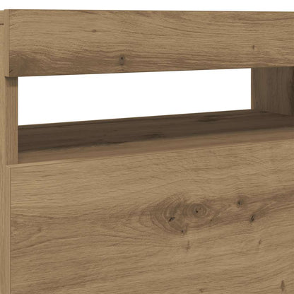 vidaXL TV Cabinet with LED Lights Artisan Oak 60x35x40 cm Engineered Wood