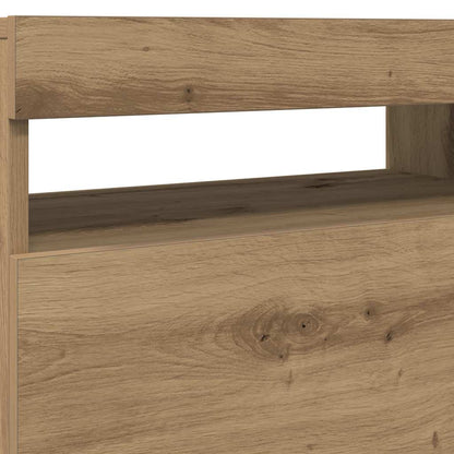 vidaXL 2 Piece TV Cabinet Set with LED Lights Artisan Oak Engineered Wood