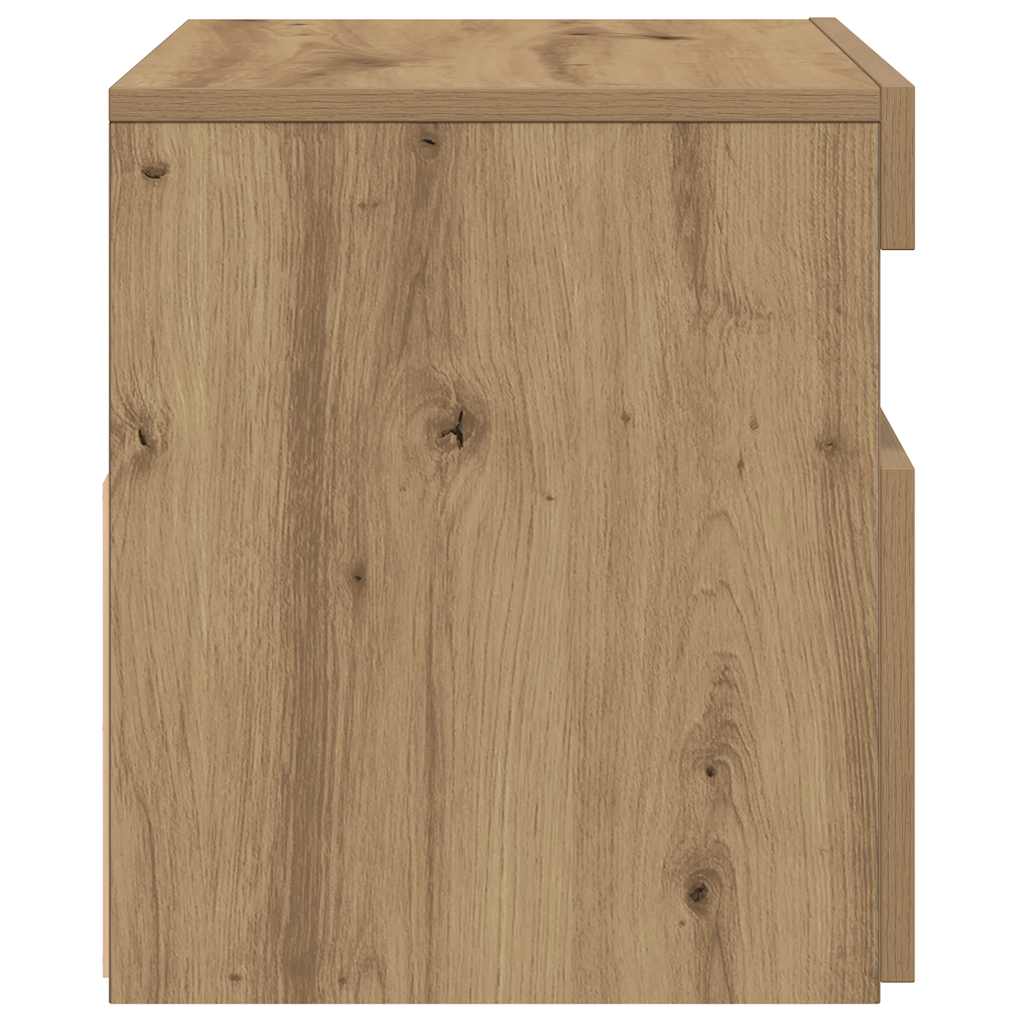 vidaXL 2 Piece TV Cabinet Set with LED Lights Artisan Oak Engineered Wood