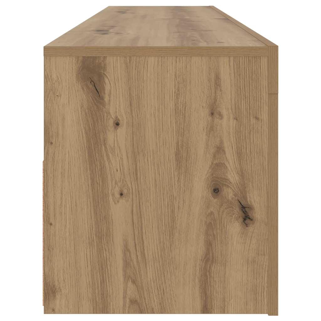 vidaXL TV Cabinet with LED Lights Artisan Oak 120x35x40 cm Engineered Wood