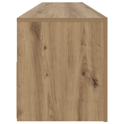 vidaXL TV Cabinet with LED Lights Artisan Oak 120x35x40 cm Engineered Wood