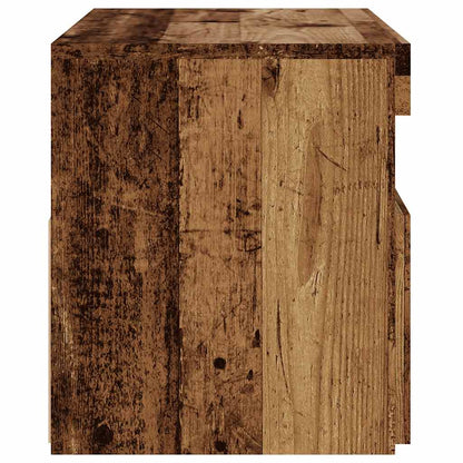 vidaXL TV Cabinet with LED Lights Old Wood 75x35x40 cm Engineered Wood