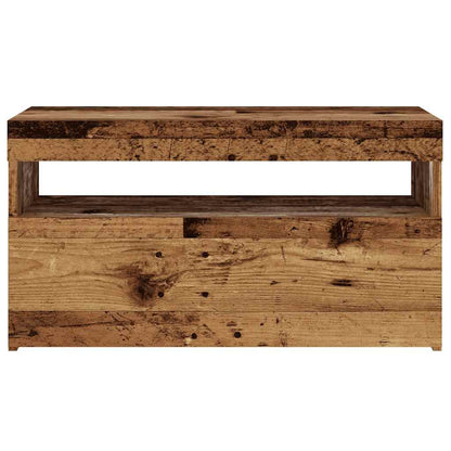 vidaXL 2 Piece TV Cabinet Set with LED Lights Old Wood Engineered Wood