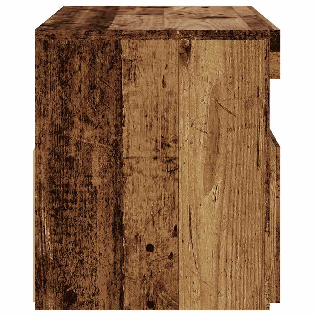 vidaXL 2 Piece TV Cabinet Set with LED Lights Old Wood Engineered Wood