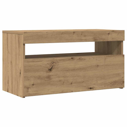 vidaXL TV Cabinets with LED Lights 2 pcs Artisan Oak Engineered Wood