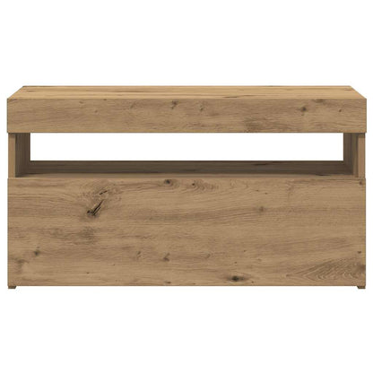 vidaXL TV Cabinets with LED Lights 2 pcs Artisan Oak Engineered Wood