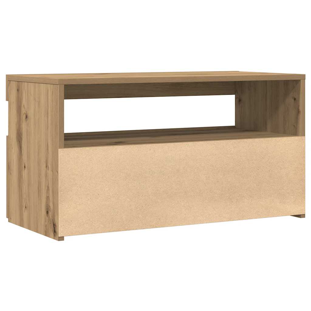 vidaXL TV Cabinets with LED Lights 2 pcs Artisan Oak Engineered Wood