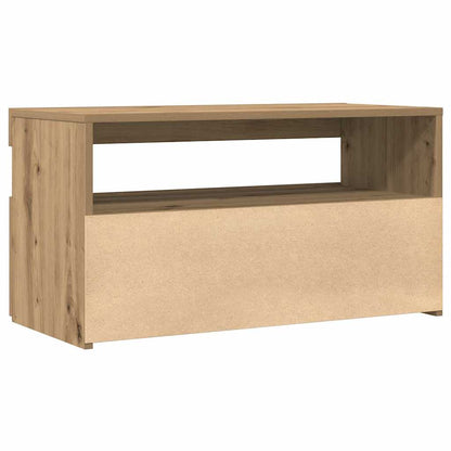 vidaXL 2 Piece TV Cabinet Set with LED Lights Artisan Oak Engineered Wood