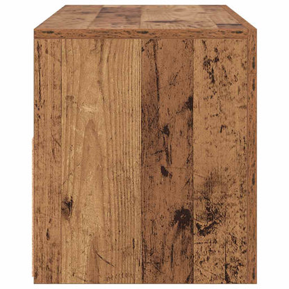 vidaXL TV Cabinet with LED Lights Old Wood 90x35x40 cm Engineered Wood