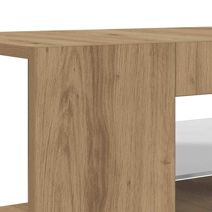 vidaXL TV Cabinet with LED Lights Artisan Oak 135x39x30 cm Engineered Wood