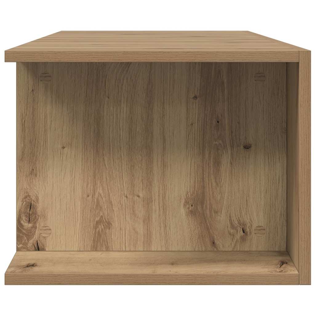 vidaXL TV Cabinet with LED Lights Artisan Oak 90x39x30 cm Engineered Wood