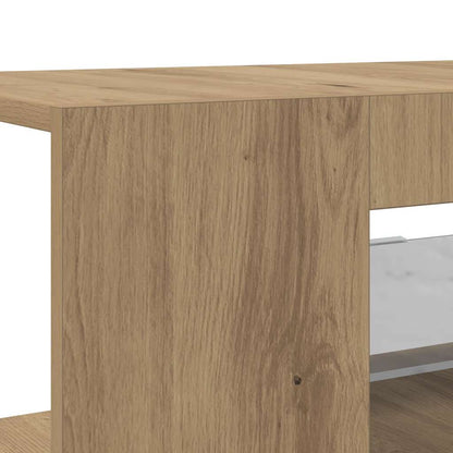 vidaXL TV Cabinet with LED Lights Artisan Oak 90x39x30 cm Engineered Wood