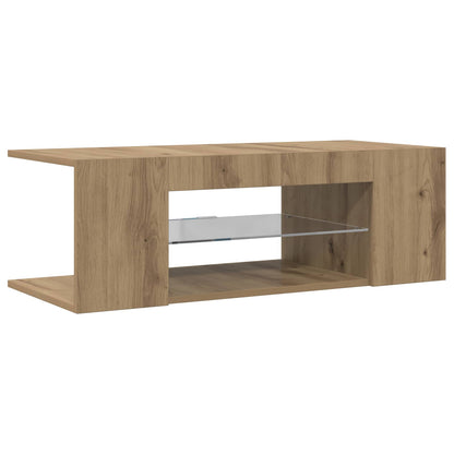 vidaXL TV Cabinet with LED Lights Artisan Oak 90x39x30 cm