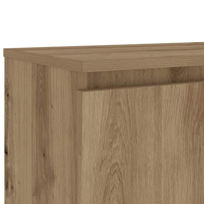 vidaXL TV Cabinet with LED Lights Artisian Oak 120x30x36 cm Engineered Wood