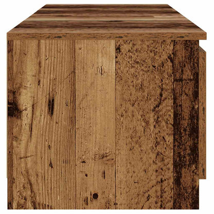 vidaXL TV Cabinet with LED Lights Old Wood 140x40x36 cm Engineered Wood