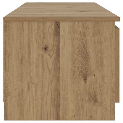 vidaXL TV Cabinet with LED Lights Artisian Oak 140x40x36 cm Engineered Wood