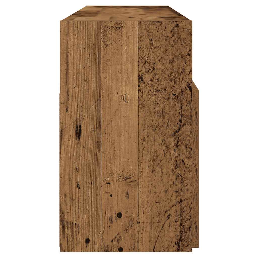 vidaXL TV Cabinet with LED Lights Old Wood 120x30x50 cm Engineered Wood