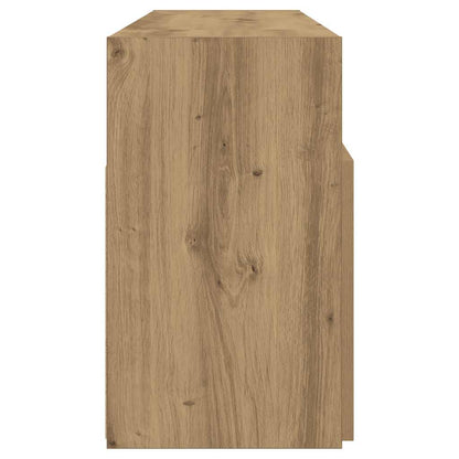 vidaXL TV Cabinet with LED Lights Artisian Oak 120x30x50 cm Engineered Wood