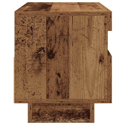 vidaXL TV Cabinet with LED Lights Old Wood 80x35x40 cm Engineered Wood