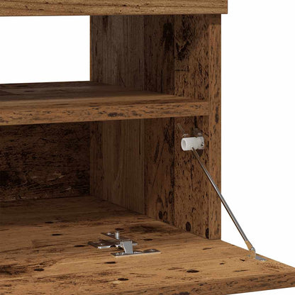 vidaXL TV Cabinet with LED Lights Old Wood 80x35x40 cm Engineered Wood