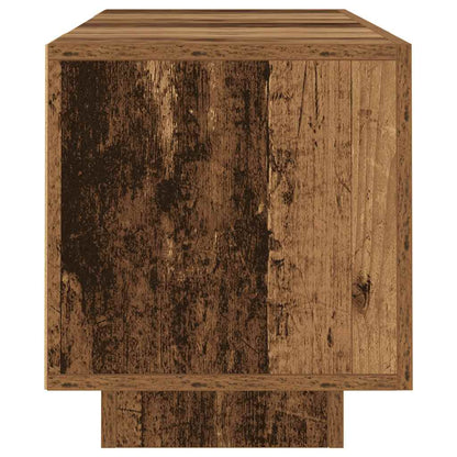 vidaXL TV Cabinet with LED Lights Old Wood 160x35x40 cm Engineered Wood