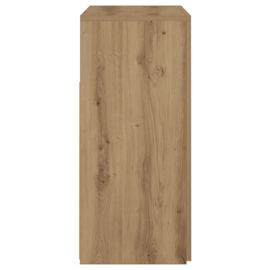 vidaXL Sideboard with LED Lights Artisan Oak 80x35x75 cm Engineered Wood
