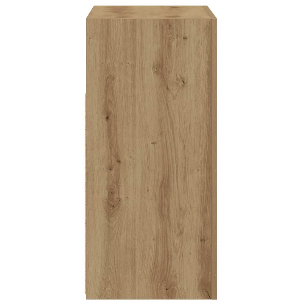 vidaXL Sideboard with LED Lights Artisan Oak 80x35x75 cm