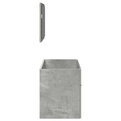 vidaXL Bathroom Cabinet with Mirror Concrete Grey Engineered Wood