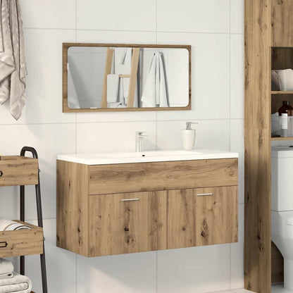 vidaXL Bathroom Cabinet with Mirror Artisan Oak Engineered Wood