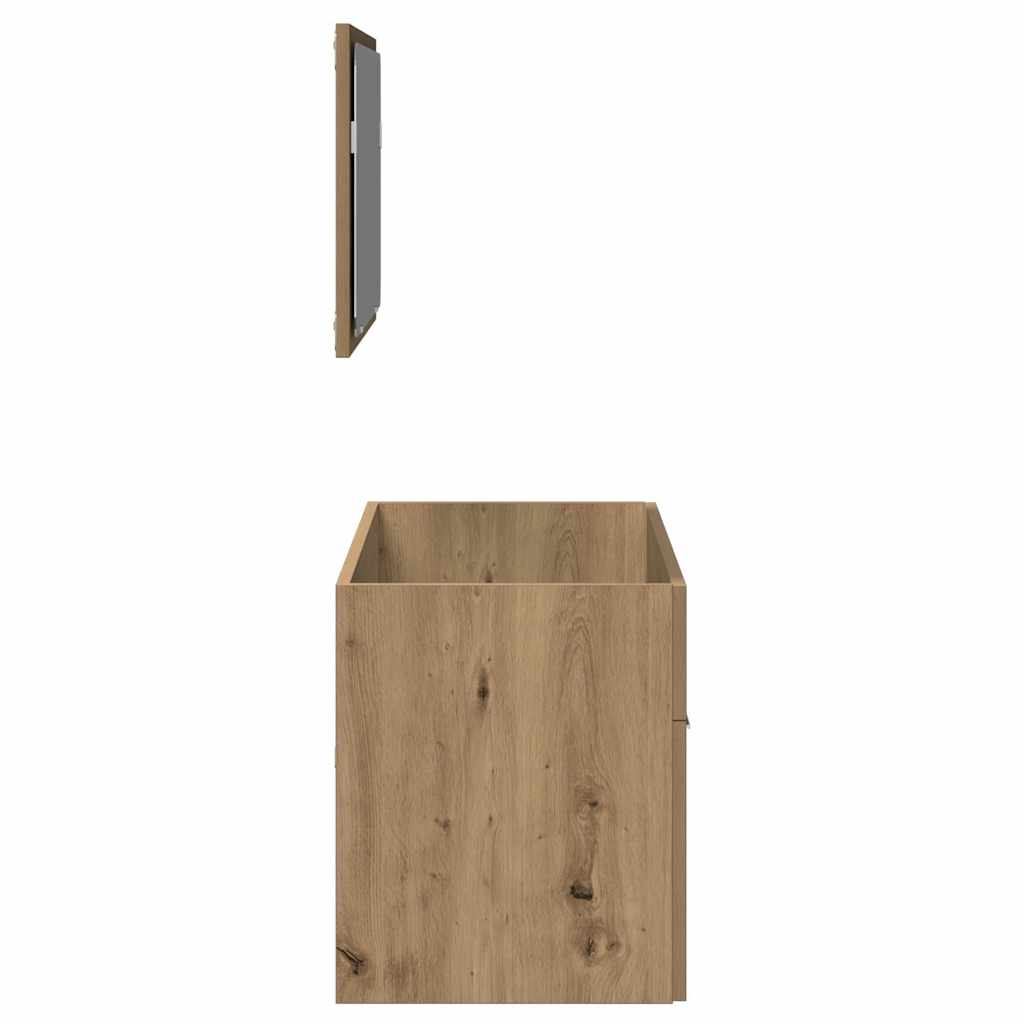 vidaXL Bathroom Cabinet with Mirror Artisan Oak Engineered Wood