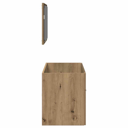 vidaXL Bathroom Cabinet with Mirror Artisan Oak Engineered Wood