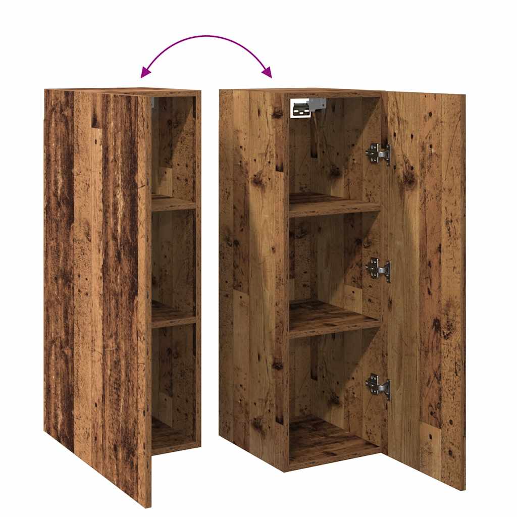 vidaXL TV Cabinet Old Wood 30.5x30x90 cm Engineered Wood