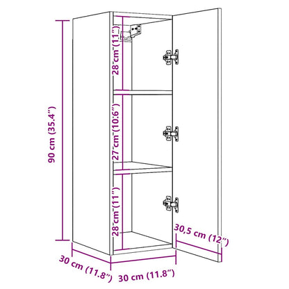 vidaXL TV Cabinet Artisan Oak 30.5x30x90 cm Engineered Wood