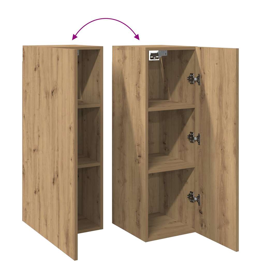 vidaXL 2 Piece TV Cabinet Set Artisan Oak 30,5x30x90 cm Engineered Wood