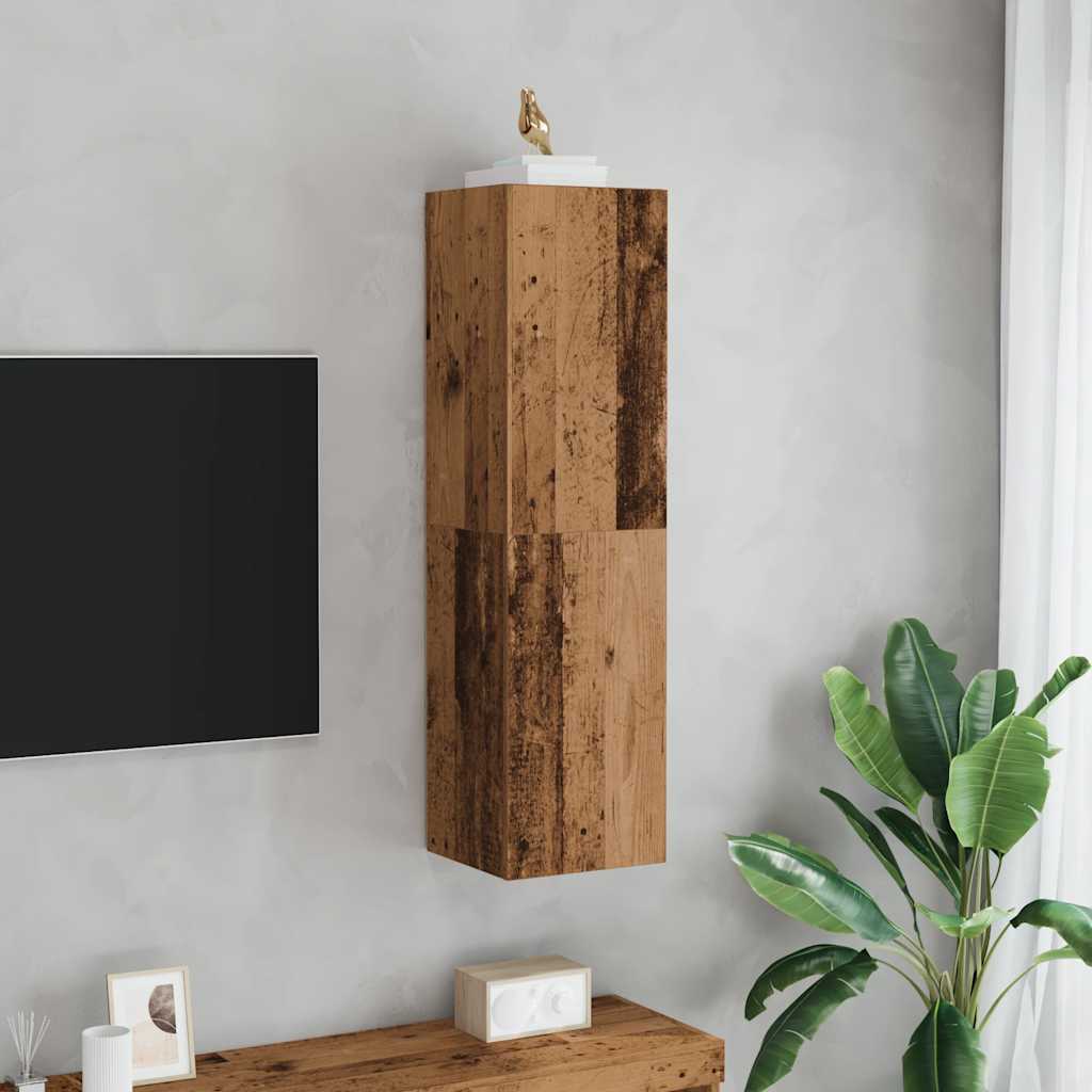 vidaXL TV Cabinet Old Wood 30.5x30x110 cm Engineered Wood