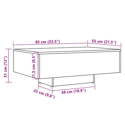 vidaXL Coffee Table Old Wood 85x55x31 cm Engineered Wood
