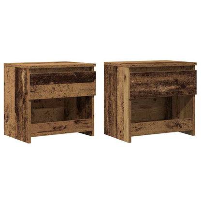 vidaXL Bedside Cabinets 2 pcs Old Wood 40x30x39 cm Engineered Wood