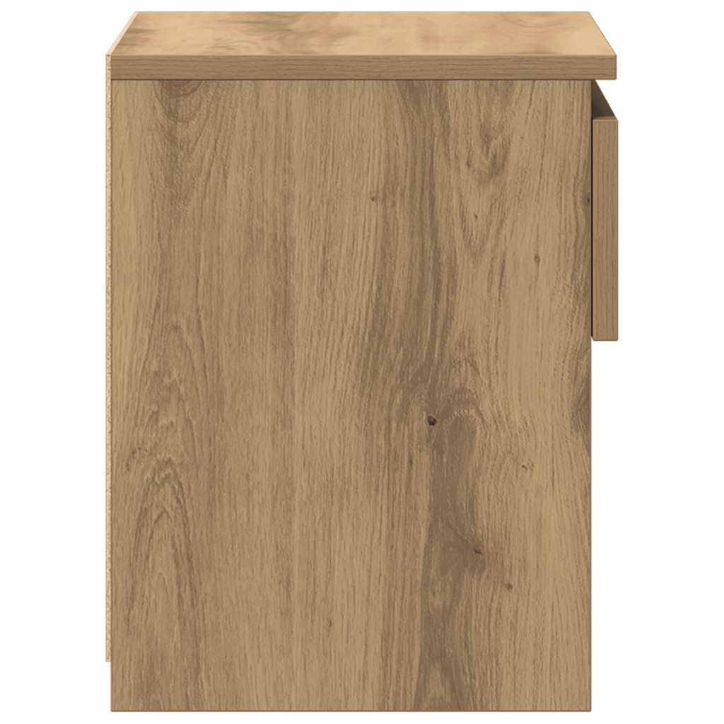vidaXL Bedside Cabinet Artisan Oak 40x30x39 cm Engineered Wood