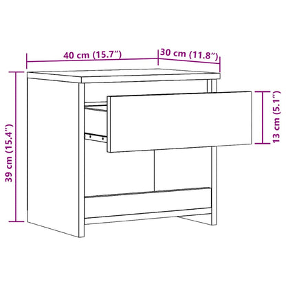 vidaXL Bedside Cabinets 2 pcs Artisan Oak 40x30x39 cm Engineered Wood