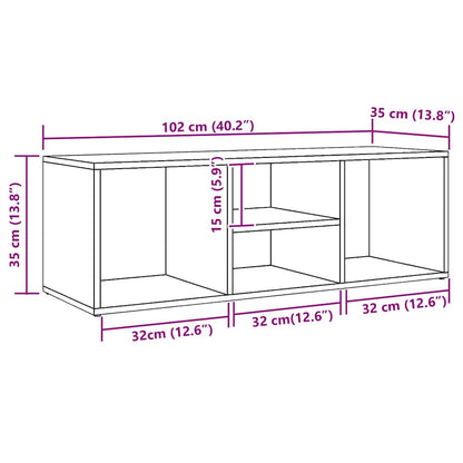vidaXL Shoe Storage Bench Artisan Oak 105x35x35 cm Engineered Wood