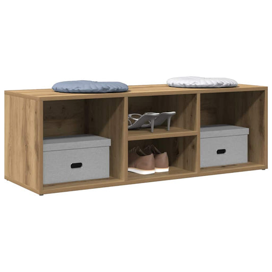 vidaXL Shoe Storage Bench Artisan Oak 105x35x35 cm Engineered Wood