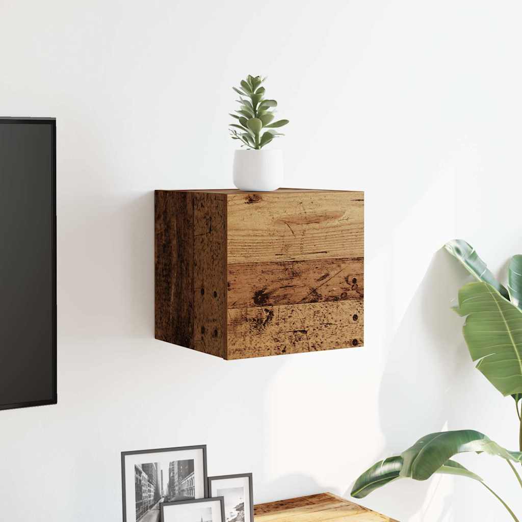 vidaXL Wall Mounted TV Cabinet Old Wood 30.5x30x30 cm