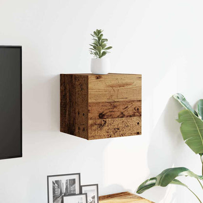 vidaXL Wall Mounted TV Cabinet Old Wood 30.5x30x30 cm